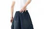Drawstring Waist Washed Wide Leg Cargo Jorts