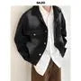 Collared Washed Denim Button Jacket