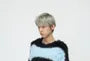 Crew Neck Striped Fluffy Sweater