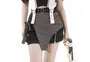 Short-Sleeve Color Block Belted Cutout Crop Tee / Tank Top / Stand Collar Zip Jacket / High Waist Slit Midi Pencil Skirt / Mini Skirt