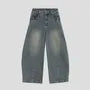 Mid Waist Washed Baggy Jeans