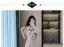 Short-Sleeve Collared Plain Belted Romper