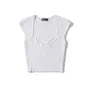 Sleeveless Sweetheart Neck Plain Ribbed Knit Crop Top