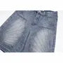 Mid Rise Washed Denim Shorts