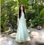 Sleeveless V-Neck Plain Lace Trim Maxi Smock Dress