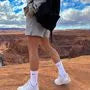 Plain Straight Leg Sweat Shorts