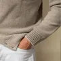 Mock Neck Button-Up Plain Cardigan