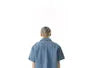 Elbow-Sleeve Washed Button-Up Denim Shirt / Mid Rise Wide Leg Jorts