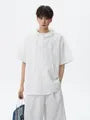 Set: Short Sleeve Plain Hooded Button Top + Mid Rise Shorts