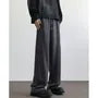 Mid Rise Plain Wide Leg Pants