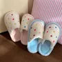 Dotted Fluffy Home Slippers
