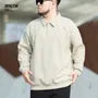 Plus Size Plain Polo Sweatshirt