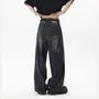 Mid Rise Washed Wide Leg Jeans