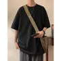 3/4-Sleeve Round Neck Plain Oversized T-Shirt