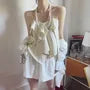 Plain Asymmetrical Ruffled Camisole Top