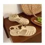 Faux Leather Cutout Slingback Roman Sandals