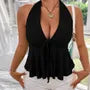Halter Neck Plain Crop Top