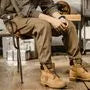 High Waist Plain Harem Cargo Pants