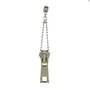 Zipper Chained Dangle Earring / Clip-On Earring