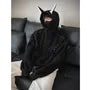 Couple Matching Stand Collar Studded Zip Hoodie