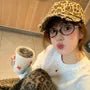 Leopard Print Distressed Baseball Cap