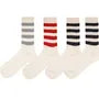 Set of 4: Striped Crew Socks