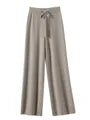 Drawstring Waist Plain Loose Fit Knit Pants
