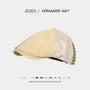 Houndstooth Panel Corduroy Flat Cap