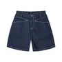Stitched Raw-Denim Shorts