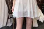 Set: Spaghetti Strap Plain Mini Dress + Scarf