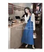 Sleeveless Square Neck Washed Maxi A-Line Denim Dress