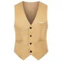 V-Neck Plain Single-Breasted Vest
