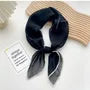 Contrast Trim Light Square Scarf
