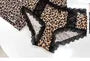Couple Matching Leopard Print Contrast Trim Boxer Brief / Lace Panel Panty / Thong / Set