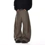 Mid Rise Plain Paneled Wide Leg Jeans