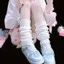 Pom Pom Cable-Knit Leg Warmers