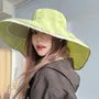 Foldable Contrast Trim Sun Hat