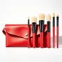 Set Of 7: Makeup Foundation Brush + Powder Brush + Concealer Brush + Pouch