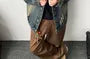 Collared Washed Button-Up Denim Jacket