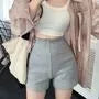 High Waist Plain Bike Shorts
