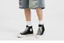 Mid Rise Washed Distressed Wide Leg Jorts