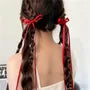 Set: Plain Ribbon Hair Clips (2 Pcs)