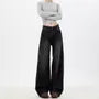 Mid Waist Washed Wide Leg Baggy Jeans
