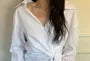Long-Sleeve Tie-Front Shirt