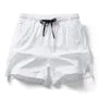 Drawstring Waist Plain Slit Shorts