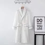 Couple Matching Plain Contrast Trim Tie Waist Pajama Robe (Various Designs)