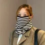 Striped Multi-Way Knit Scarf / Beanie