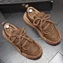 Platform Lace-Up Faux Leather Sneakers