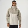 Stand Collar Drawstring Hooded Zip Windbreaker