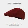 Plain Faux Suede Flat Cap